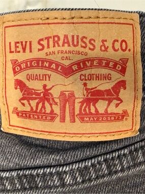 Levi’s Black Washed Straight Leg Jeans Vintage Style Size 30